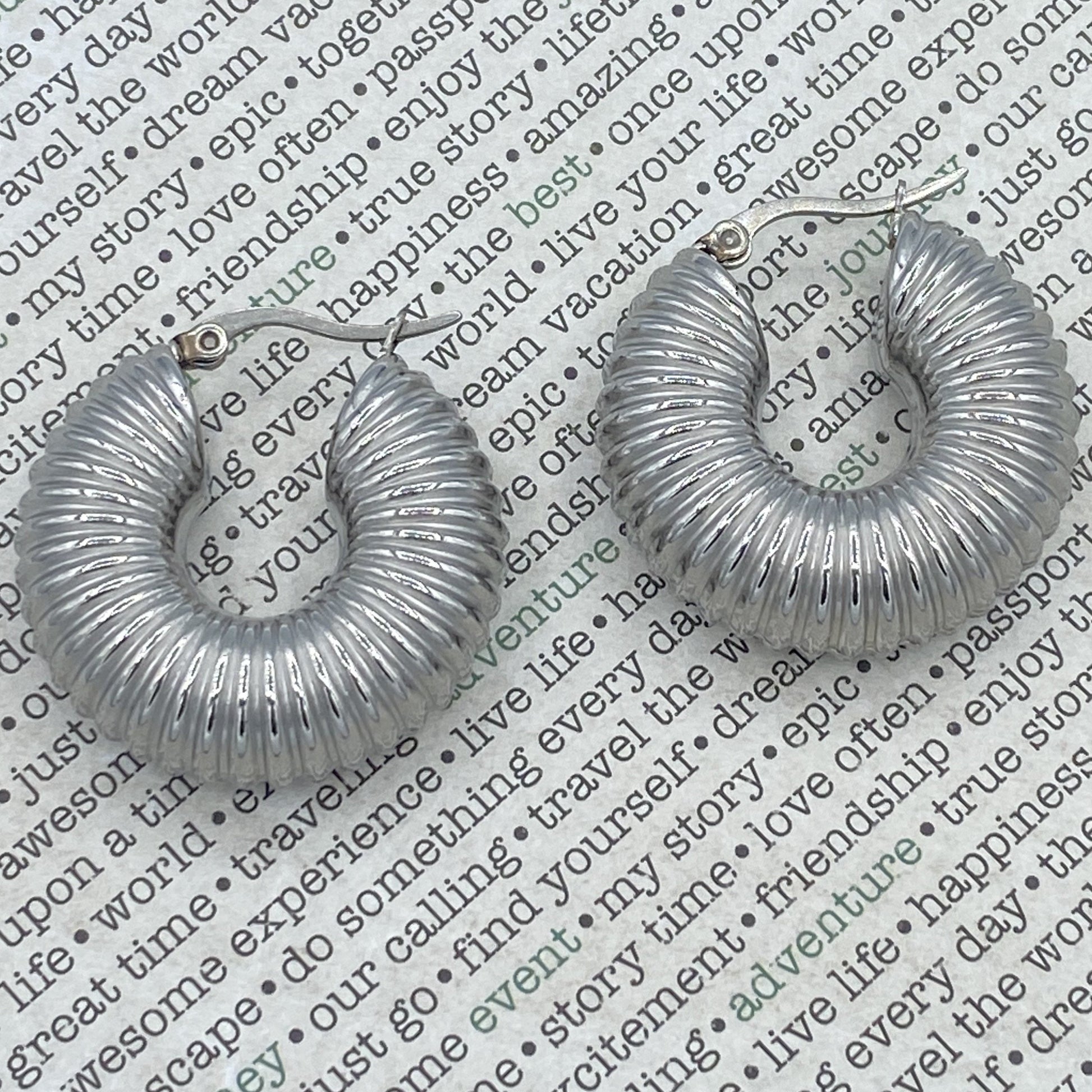 CATERPILLAR HOOPS - Butterfly Alley Jewelry