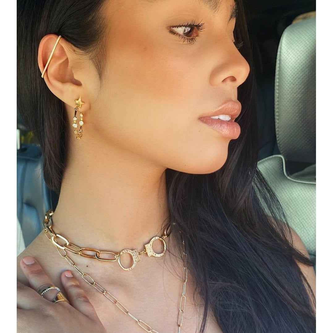 HOLLYWOOD STAR HOOP EARRINGS - Butterfly Alley Jewelry