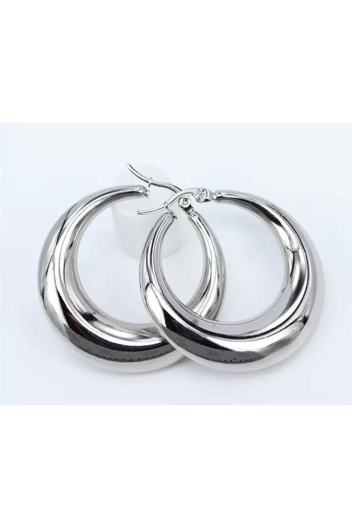PUFFED HOOP EARRINGS - Butterfly Alley Jewelry