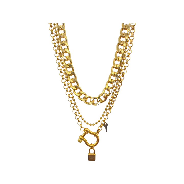 SANTANA THROW AWAY THE KEY LAYERED NECKLACE - Butterfly Alley Jewelry