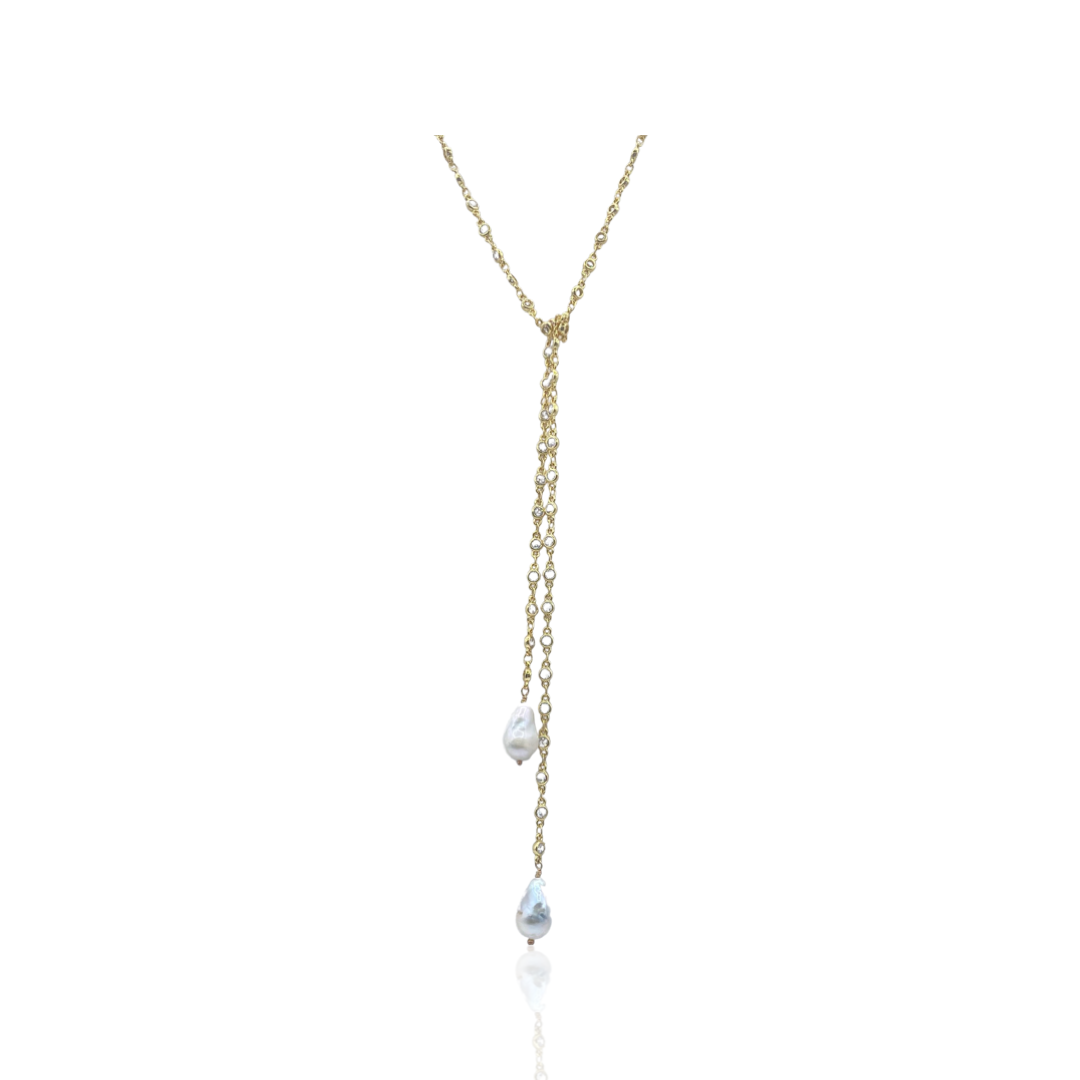 CHAMPAIGNE BOLO NECKLACE - Butterfly Alley Jewelry