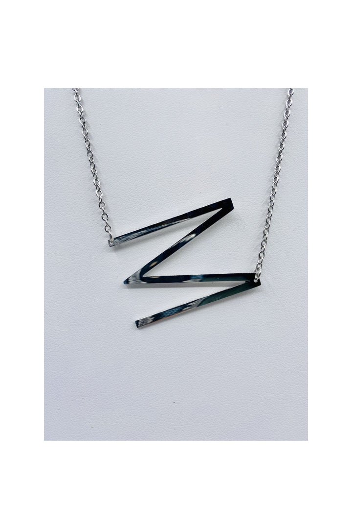 LARGE INITIAL NECKLACE - Butterfly Alley Jewelry