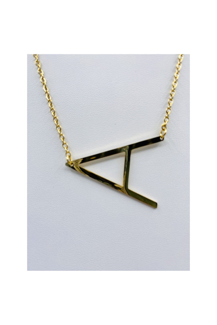 LARGE INITIAL NECKLACE - Butterfly Alley Jewelry