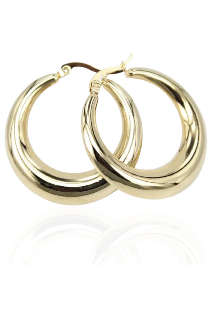 PUFFED HOOP EARRINGS - Butterfly Alley Jewelry