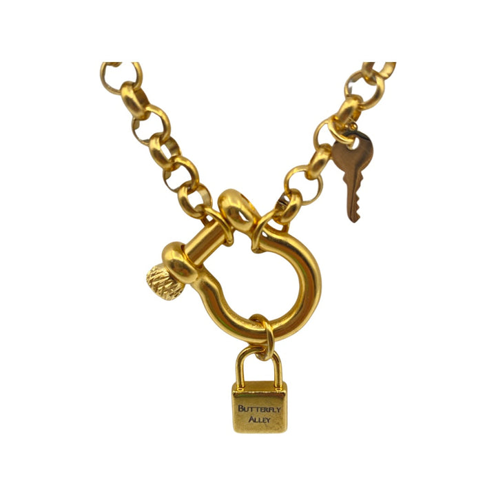 SANTANA PADLOCK NECKLACE - Butterfly Alley Jewelry
