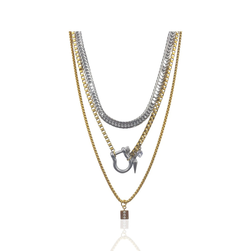 SANTANA ROLL THE DICE LAYERED NECKLACE - Butterfly Alley Jewelry